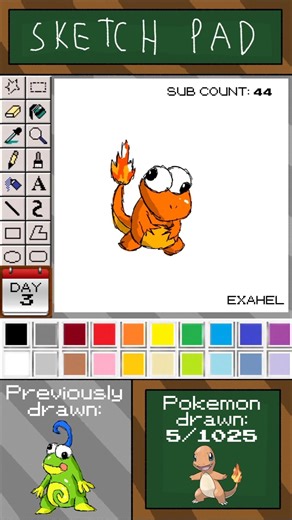 Drawing Charmander 🔥 | Drawing All Pokemon Day 3 #howtodraw #shorts #pokemon #speedpaint