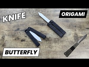ORIGAMI BUTTERFLY KNIFE EASY TUTORIAL | HOW TO MAKE BUTTERFLY KNIFE PAPER CRAFT FOLDING | DIY KNIFE