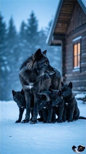 Why Wolves Protect Her in Winter | Real Survival Life #shorts