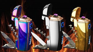 Watch Electric Lighter with Knife Wine Beer Opener 4 in 1 on Amazon Live