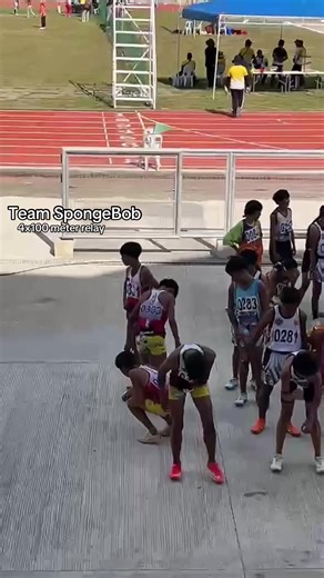 Team SpongeBob Shines in 4x100 Meter Relay