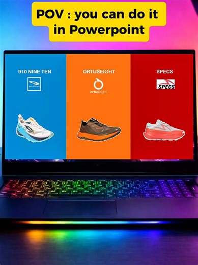 How to make dynamic transition in Powerpoint #tutorial #trailrunning #powerpoint