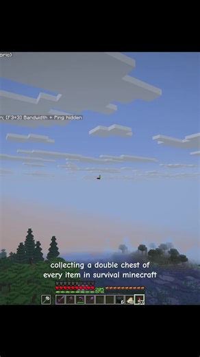 Collecting a Double Chest in Minecraft Survival