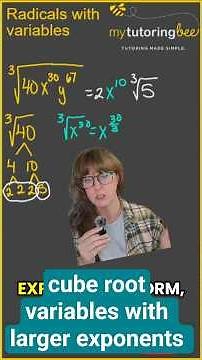 Simplifying cube roots with variables and larger exponents #algebra #highschoolmath #mathtutor