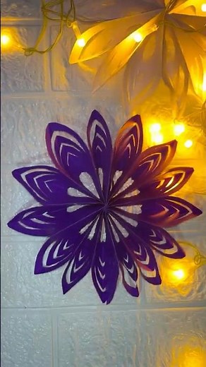 EASY 3D PAPER FLOWER💜| SIMPLE PAPER CRAFT#paperflower #3dart #papercraft