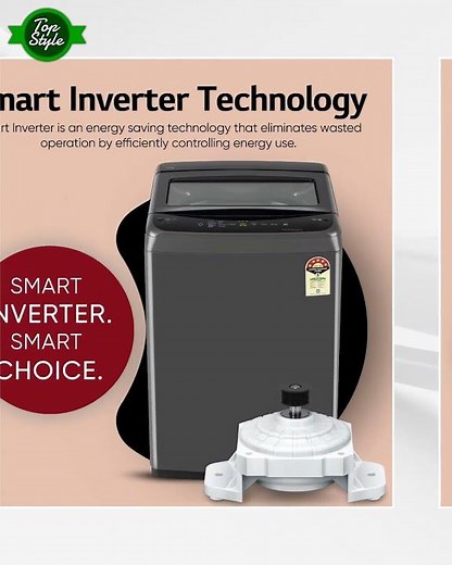 LG 8 Kg 5 Star Smart Inverter Technology Fully Automatic Top Load Washing Machine (T80VBMB4Z, Tur...