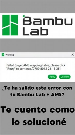 ¿Tienes este error en tu Bambu Lab? Mira cómo lo arreglé fácil