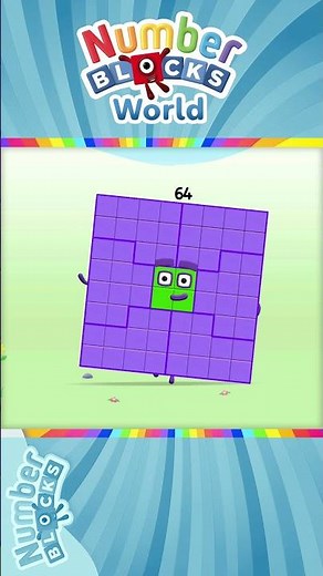 Numberblocks World - Meet Numberblock Sixty Four and Learn How to Trace the Number 64 | BlueZoo Game
