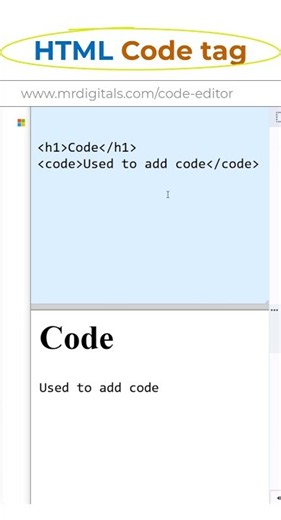 HTML code tag #htmltutorial #coding #codes