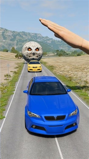 Big & Small Cars vs Giant Hand Slap - BeamNG.drive