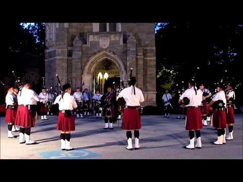 Irish Thunder Pipes & Drums playing "Men Of The West" set at VF Chapel 08-14-13