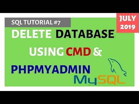 Mysql Tutorial #7: How To Delete MySQL Database using CMD & PhpMyAdmin XAMPP Hindi