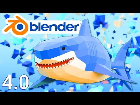 Low Poly Shark in Blender 4.0 Tutorial | By Malikose Studio