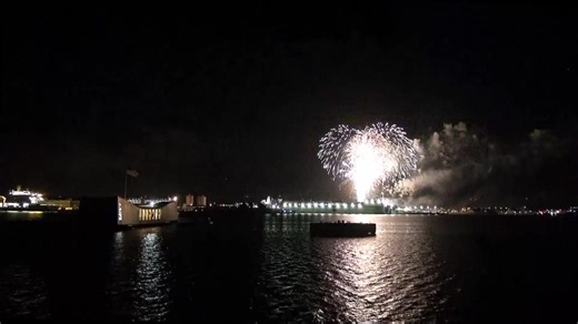 Fireworks Display over Joint Base Pearl Harbor-Hickam