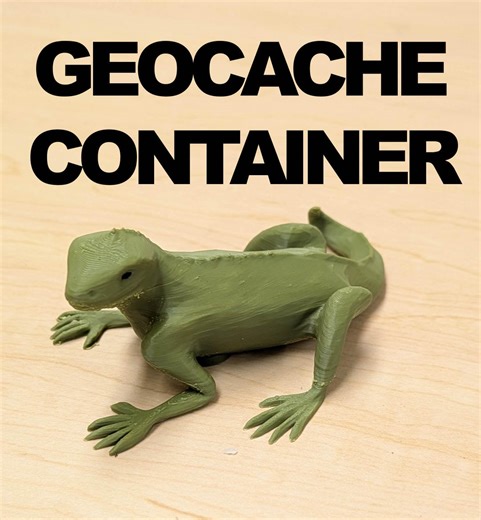 3D Printed Lizard Geocache Container – Durable ASA Outdoor Cache – Waterproof - Etsy