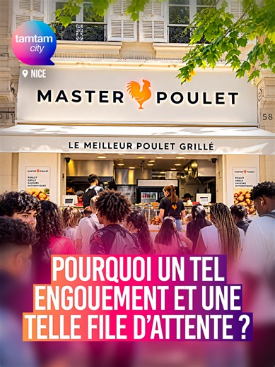 Une queue qui ne passe pas inaperçue sur Jean Médecin ! On a rencontré les clients de Master Poulet pour savoir ce qui les attire ici 🍗 @Master Poulet #masterpoulet #tamtamcity #actu06 #nice06 #microtrot