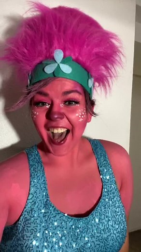 Transforming into Princess Poppy: Trolls Makeup Challenge