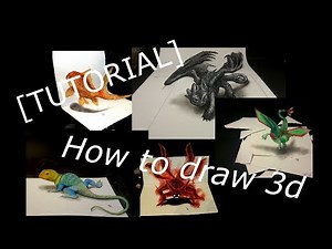 [TUTORIAL] How to draw 3d - 3d toothless drawing