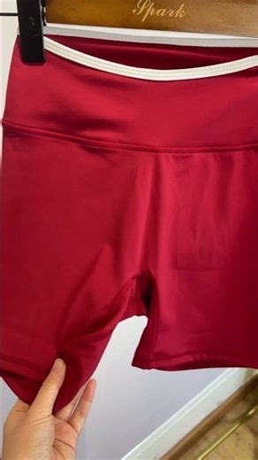 Red Yoga Fitness Shorts #fitness #yoga #fashion #update #gym