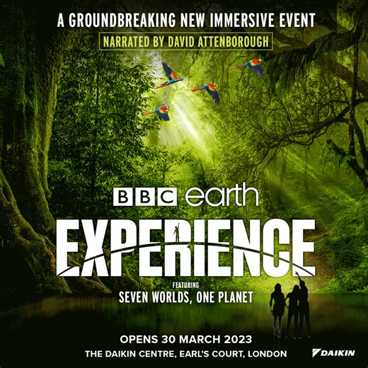 London's newest attraction BBC Earth Experience opens its doors in just 2 WEEKS!! Narrated by Sir David Attenborough, the transformative experience takes you on an immersive journey through the seven continents and features breath-taking footage from Seven Worlds, One Planet 🌎 Book tickets 👉 http://livenation.uk/ysBL50Njl9t | Live Nation UK