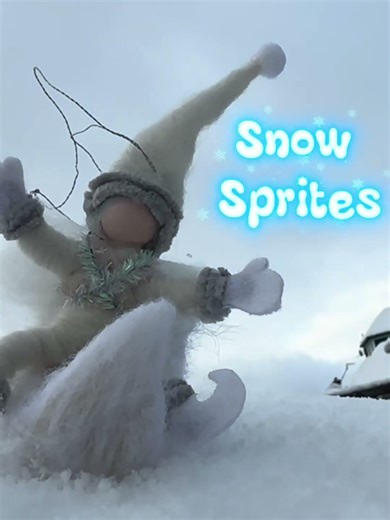 Let’s make Snow Sprites! #wintercrafts #christmasdecorations #felt