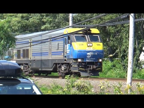 LIRR 508 Double Decker Train 6012 to Montauk With K5LL - Albin Ave Railroad Crossing - West Babylon
