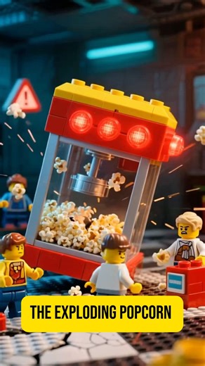 The exploding popcorn #legoshorts #lego #brickfilm #legostory #funnyshorts