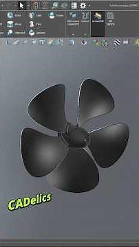 Designing a Boat Propeller in SolidWorks - 3D Timelapse #shorts