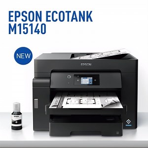 Print, scan, and copy with peace of mind with Epson's first 3-in-1 A3 EcoTank monochrome printer - the EcoTank M15140 that comes with a 4-year warranty! Equipped with Epson’s Heat-Free Technology that eliminates heat during the ink ejection process, businesses save more as they print with the reduced power consumption and need for replacement parts. | Epson