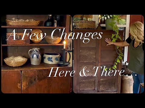 Making Changes in my Home & Garden ~Restoring a Primitive Cabinet & Table