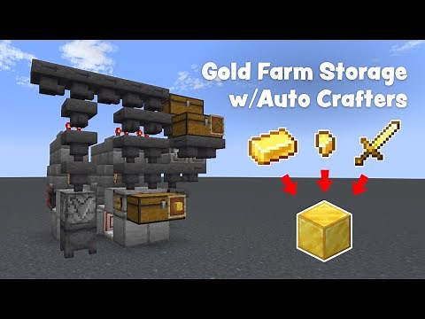 How to Build a Gold Farm Auto Crafter Storage System (1.21+) | Minecraft Tutorial
