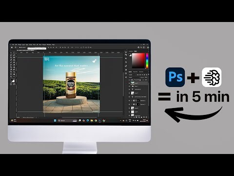 Design Stunning Coffee Ads in 5 Min with Photoshop + AI | Full process
