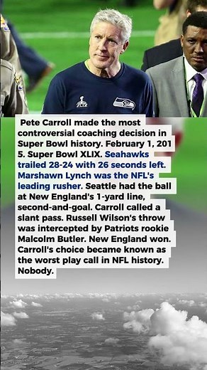 1 Pass at the 1-Yard Line. 1 Goal-Line Decision. 1 Super Bowl Lost. Nobody Forgave the Call.