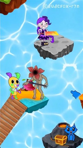 Looey Builds a Wooden Bridge, Finds a Sword, and Defeats Lily, Demogorgon & The Deer #shorts