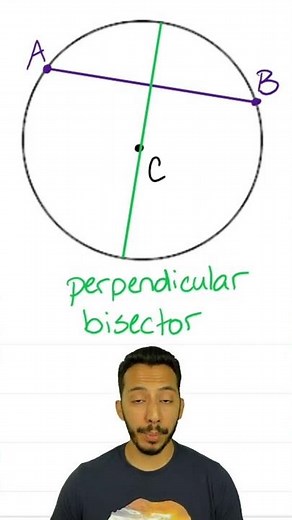 let's see the #perpendicular #bisector of a #chord in a #circle #geometry #diameter #math #shorts