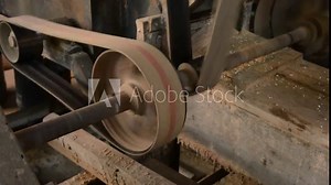 Pulley and belt drive rice mill