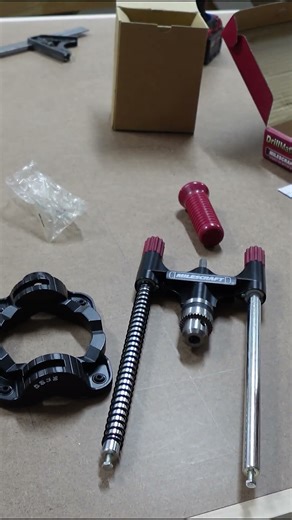 Drilling dog holes in a workbench assembly table