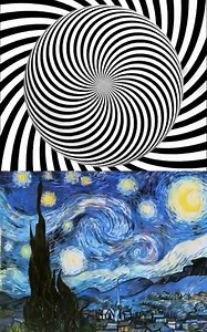 637K views · 44K reactions | The best way to enjoy Van Gogh's painting "The Starry Night" 1.- Look at the spiral for 20 seconds without looking away. 2.- Look at the painting fixedly. THAT'S AMAZING. | Make art not war | Facebook