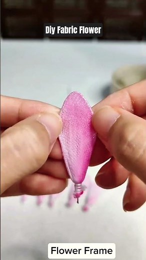 How to Make Small Pink Nylon Stocking Flower-Easy Delicate Rose Bud Tutorial #NylonStockingFlower