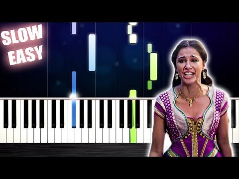 Naomi Scott - Speechless (Aladdin) - SLOW EASY Piano Tutorial by PlutaX