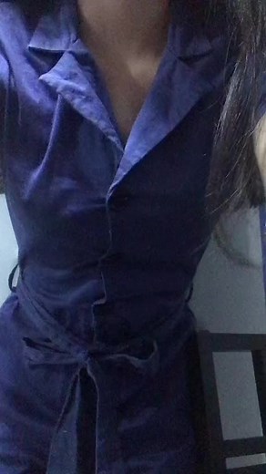 Stylish Blue Dress: Hand Movements and Gestures