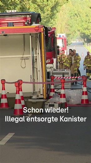 Schon wieder! Illegal entsorgte Kanister #polizei #schleswigholstein #feuerwehr #rtlnord