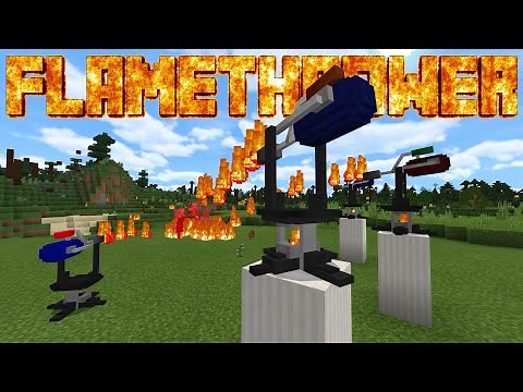 Flamethrowers addon for Minecraft Bedrock