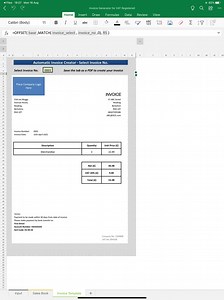Excel Template for Generating PDF Invoices - VAT Registered - Etsy Canada