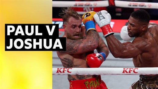 Watch Jake Paul v Anthony Joshua highlights