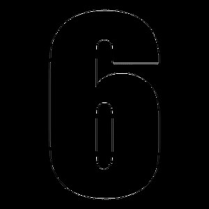 Set of 2 number 6 race decals