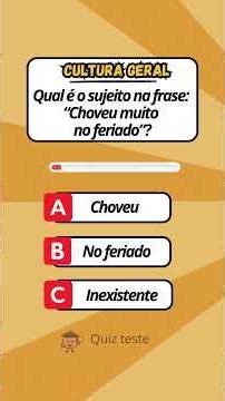 Quiz de conhecimentos gerais - você consegue se sair bem nesse teste? 🤔