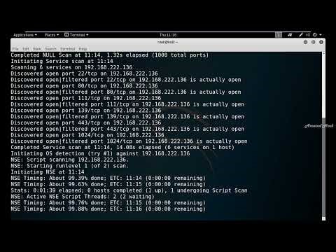 how to perform null scan using nmap in kali linux