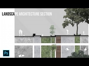 Landscape Architecture Section and Plan in Photoshop | Architectural Presentation Tutorial | APT#2