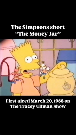 On This Day in Simpsons History on Instagram: "#OnThisDay March 20, 1988, “The Money Jar” (MG27) first aired on The Tracey Ullman Show on Fox. Wr: Matt Groening. Animation: @rcher_arts & @silverootie. #TheSimpsons #simpsons"